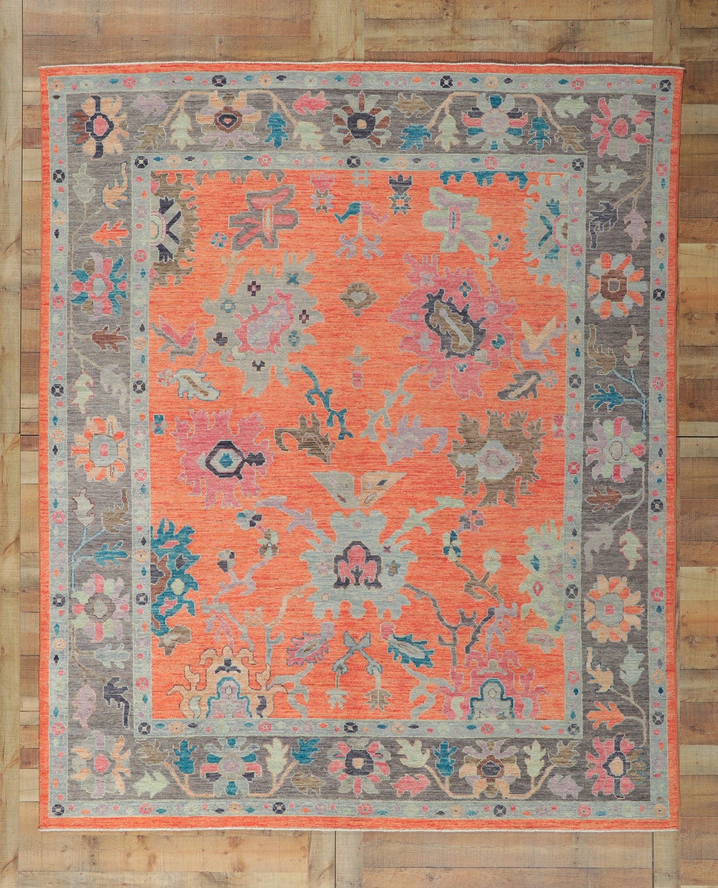 8 x 10 Colorful Oushak Rug 80898