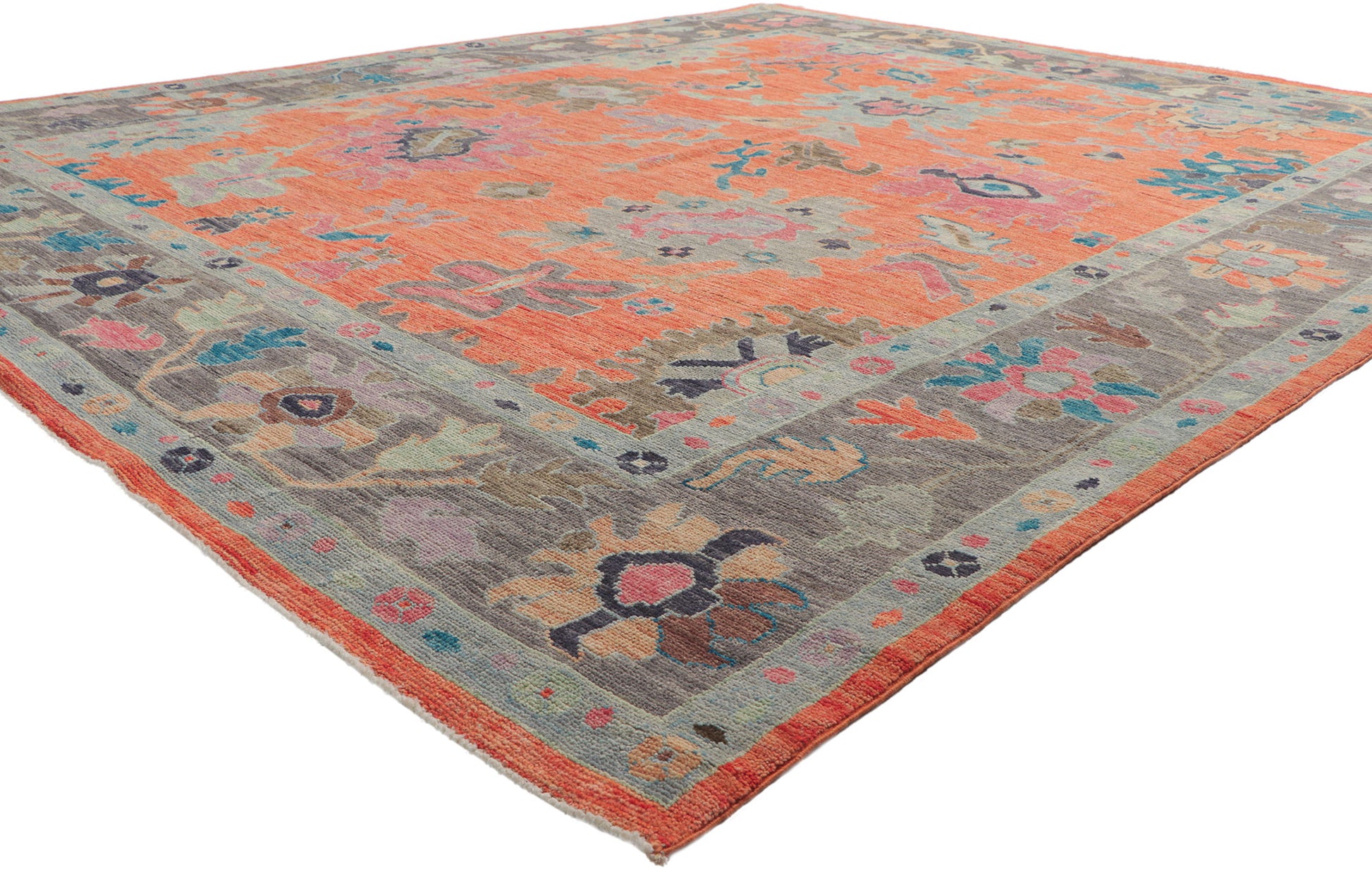 8 x 10 Colorful Oushak Rug 80898