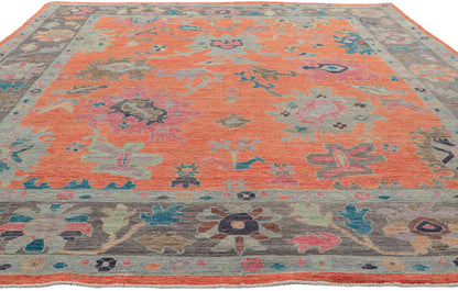 8 x 10 Colorful Oushak Rug 80898
