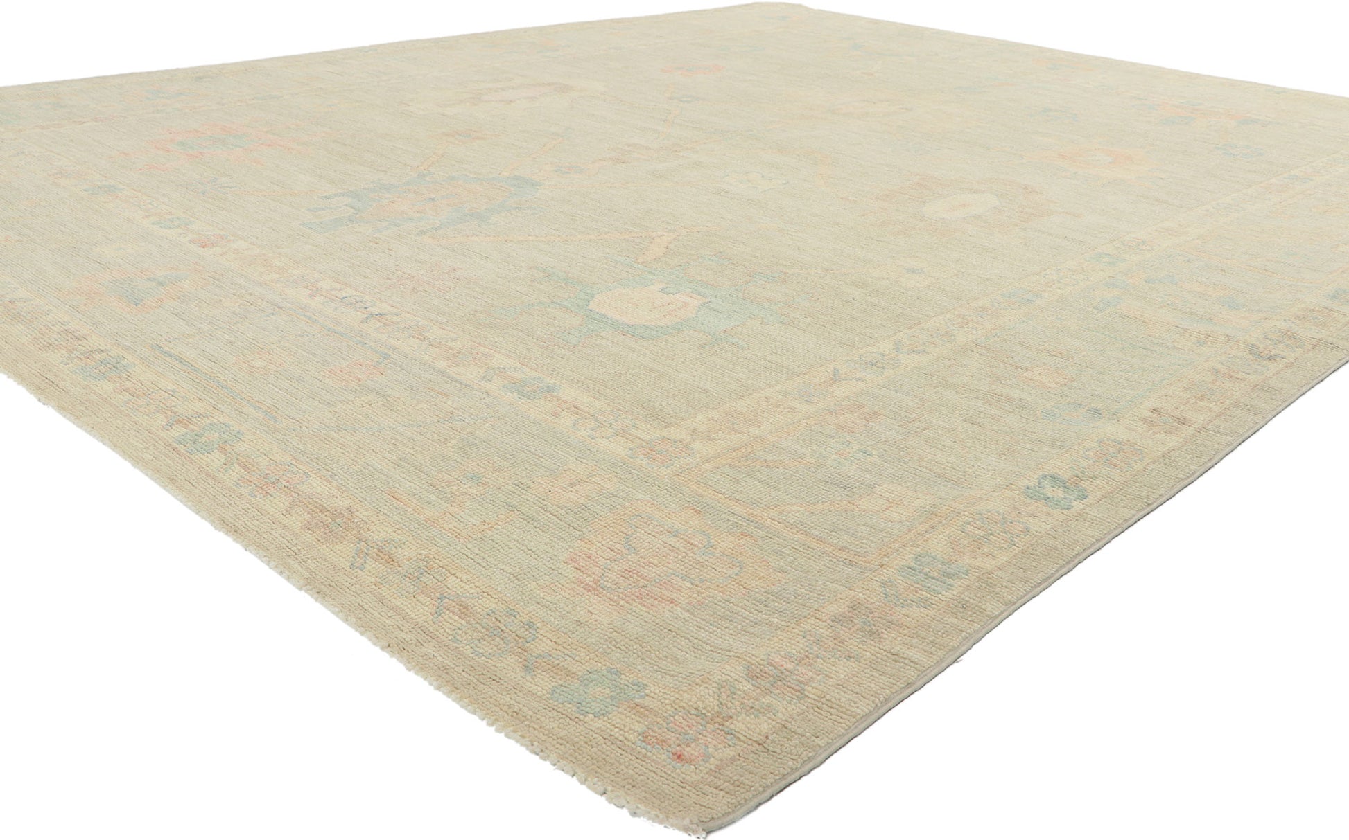 8 x 10 Colorful Pastel Oushak Rug 80899