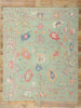 8 x 10 Colorful Green Oushak Rug 80901