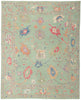 8 x 10 Colorful Green Oushak Rug 80901
