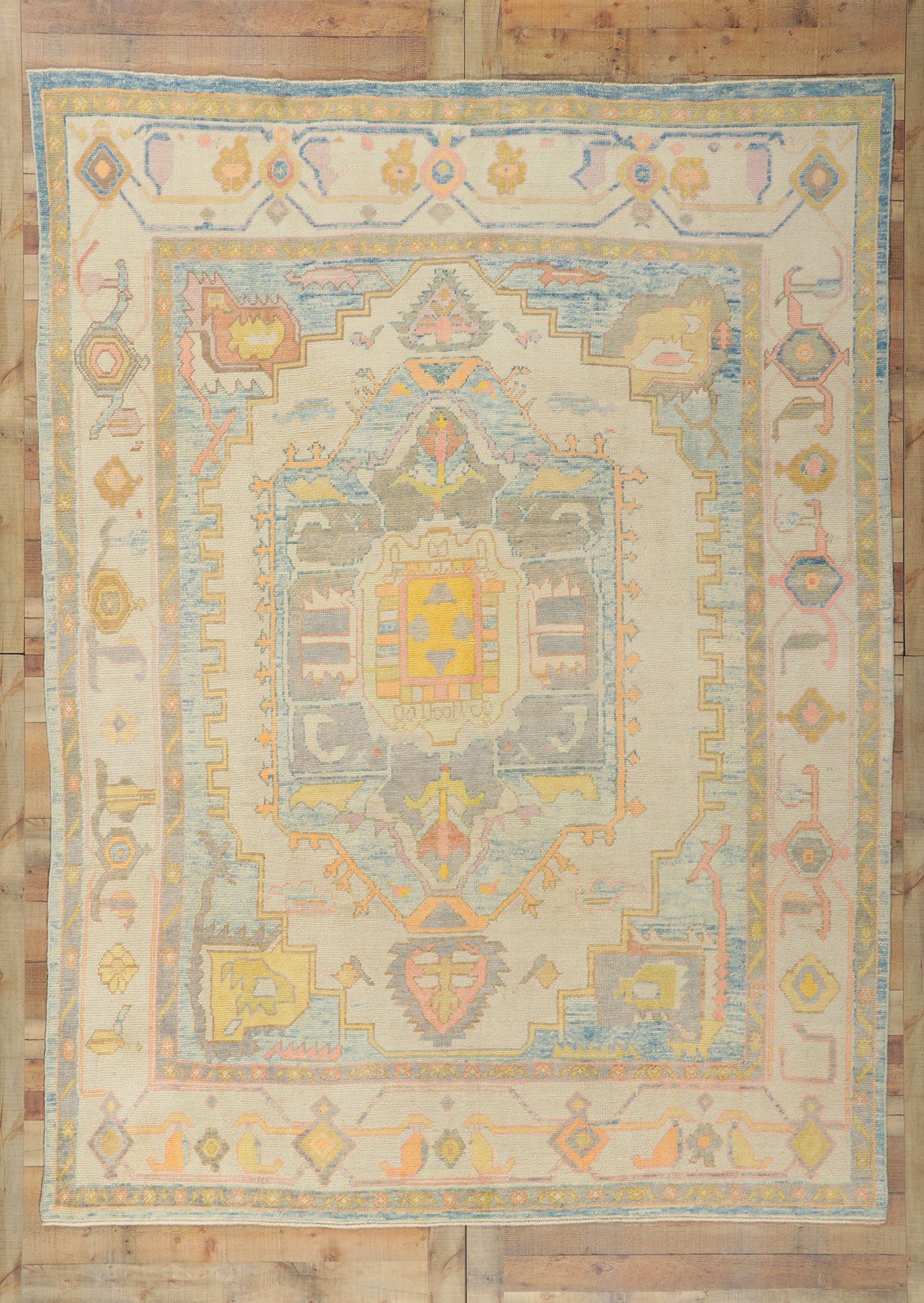 8 x 10 Colorful Turkish Oushak Rug 53798