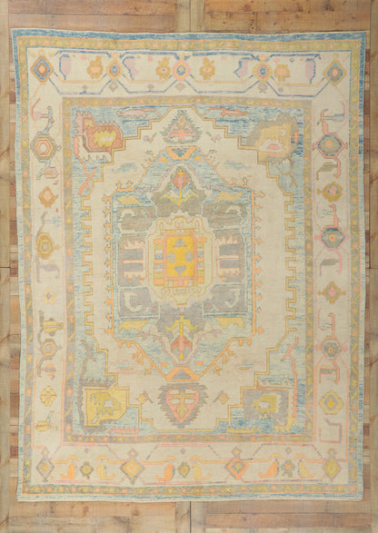 8 x 10 Colorful Turkish Oushak Rug 53798