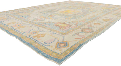 8 x 10 Colorful Turkish Oushak Rug 53798