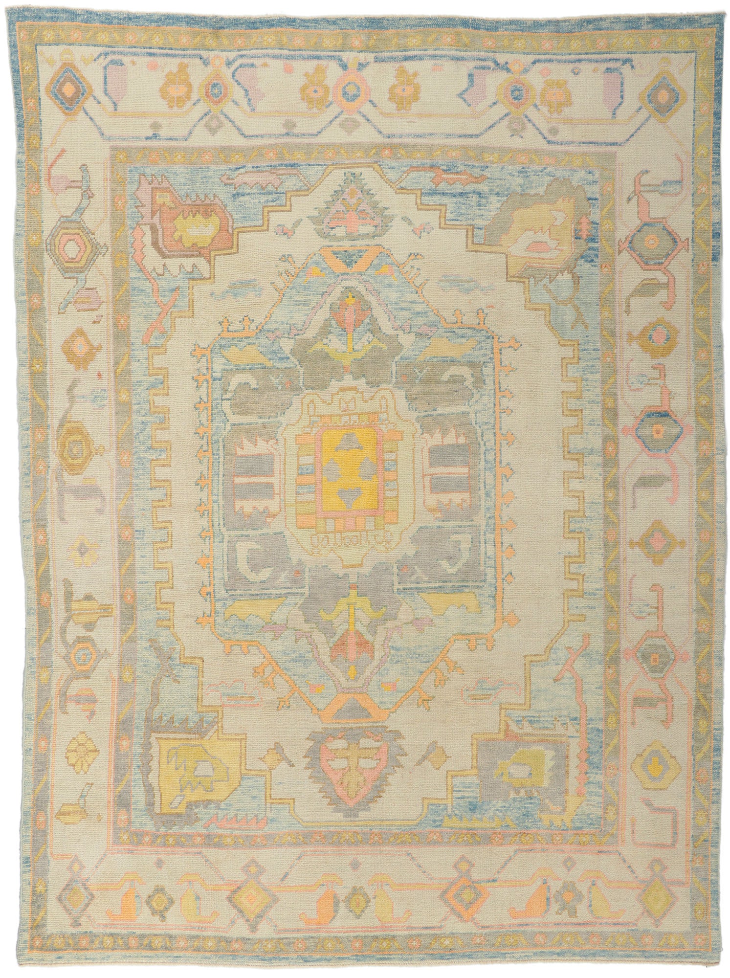 8 x 10 Colorful Turkish Oushak Rug 53798