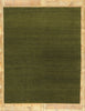 8 x 10 Solid Olive Green Modern Rug 30860