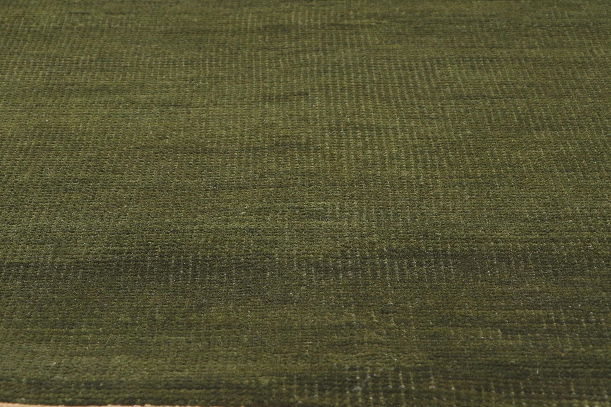 8 x 10 Solid Olive Green Modern Rug 30860