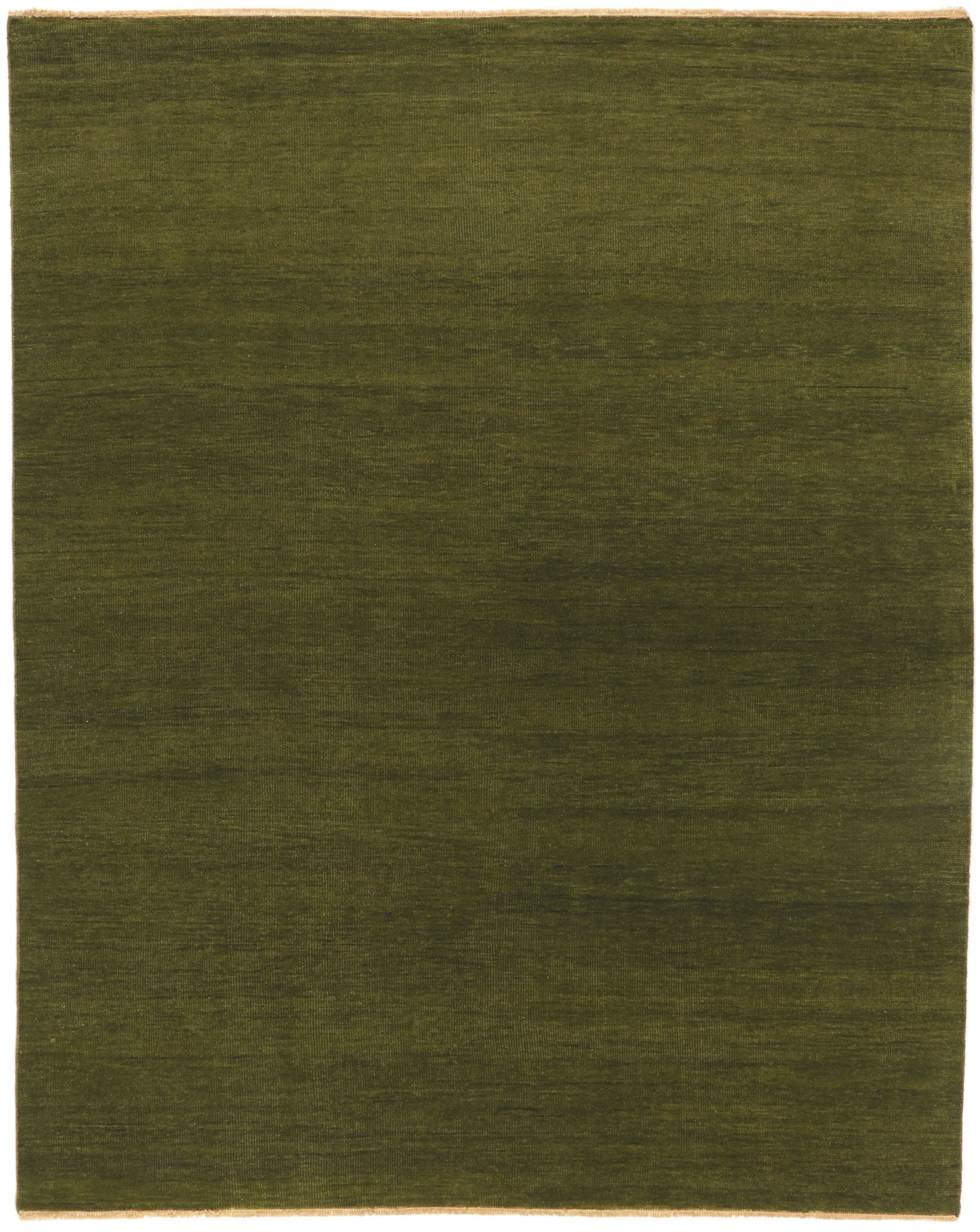 8 x 10 Solid Olive Green Modern Rug 30860
