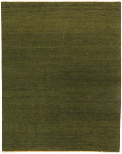 8 x 10 Solid Olive Green Modern Rug 30860