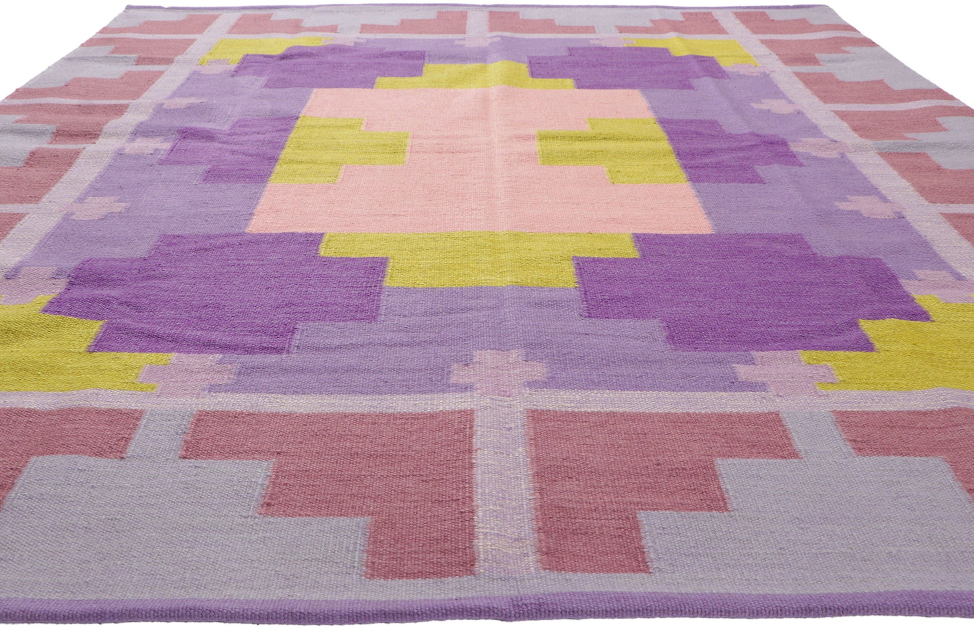 8 x 10 Scandinavian Modern Swedish Inspired Kilim Rug 30917