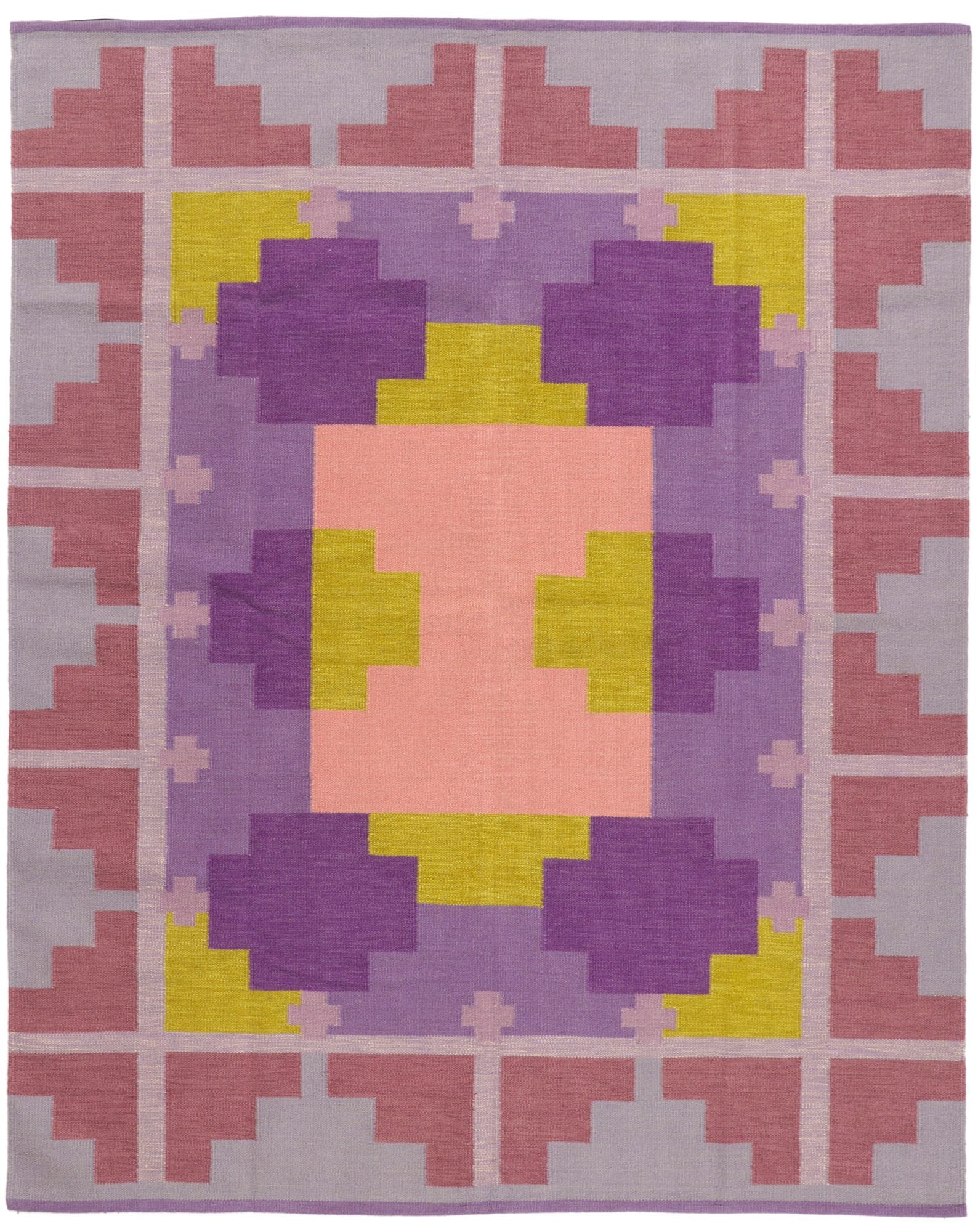8 x 10 Scandinavian Modern Swedish Inspired Kilim Rug 30917