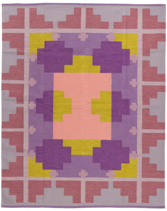 8 x 10 Scandinavian Modern Swedish Inspired Kilim Rug 30917