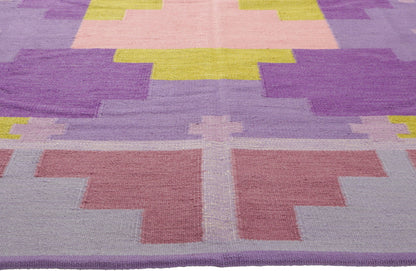 8 x 10 Scandinavian Modern Swedish Inspired Kilim Rug 30917