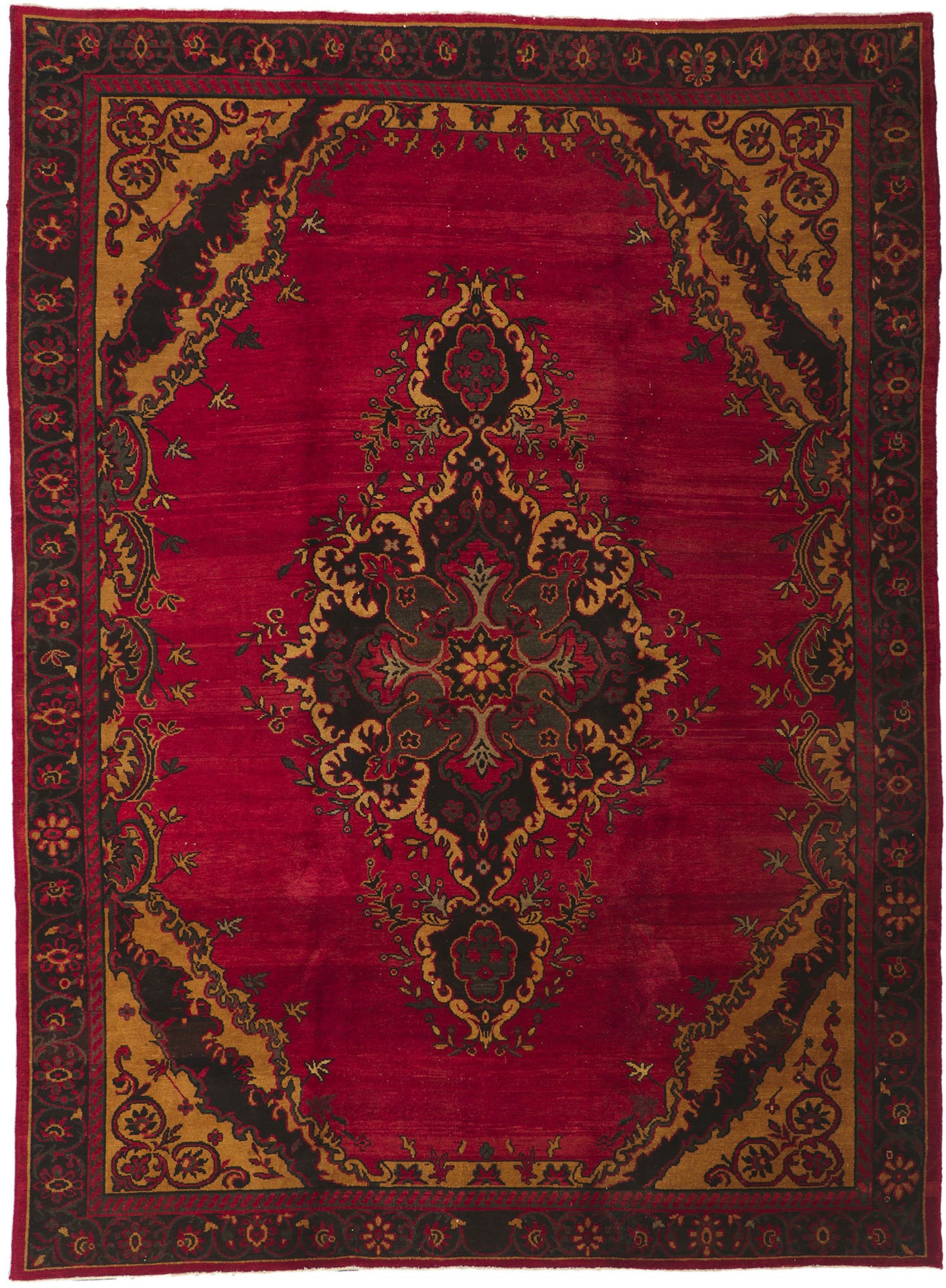 8 x 11 Vintage Turkish Oushak Rug 50507
