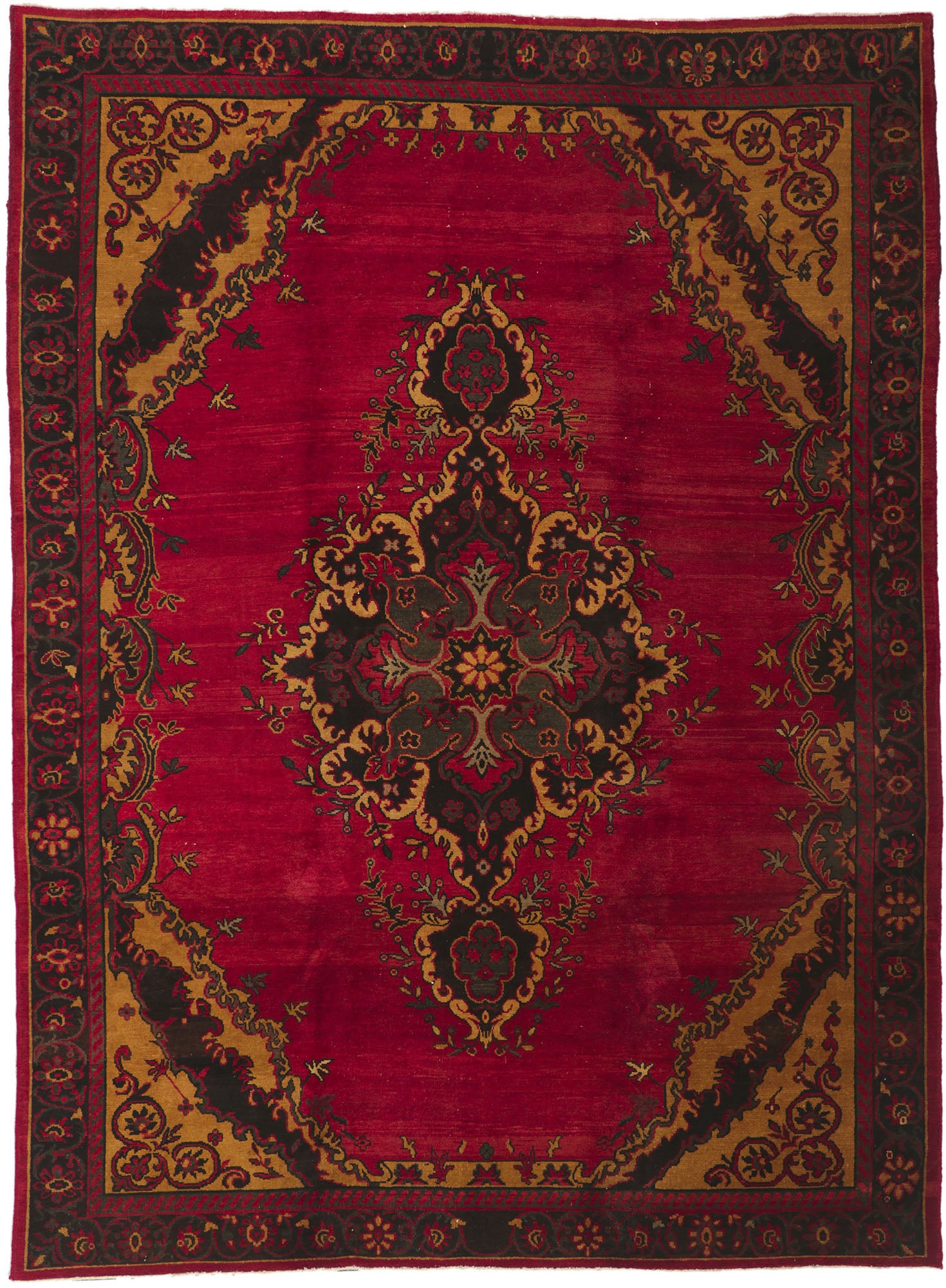 8 x 11 Vintage Turkish Oushak Rug 50507