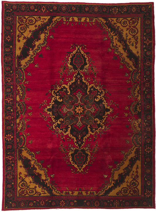 8 x 11 Vintage Turkish Oushak Rug 50507