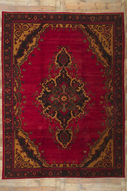 8 x 11 Vintage Turkish Oushak Rug 50507
