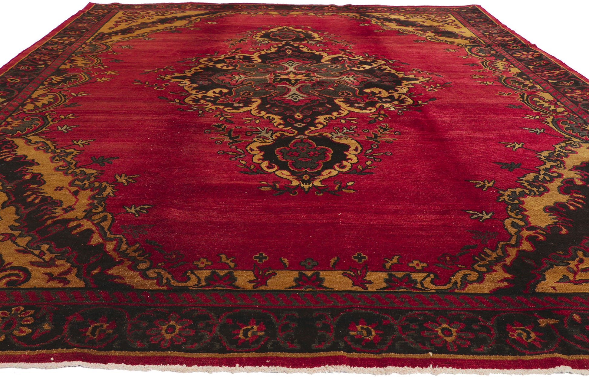 8 x 11 Vintage Turkish Oushak Rug 50507