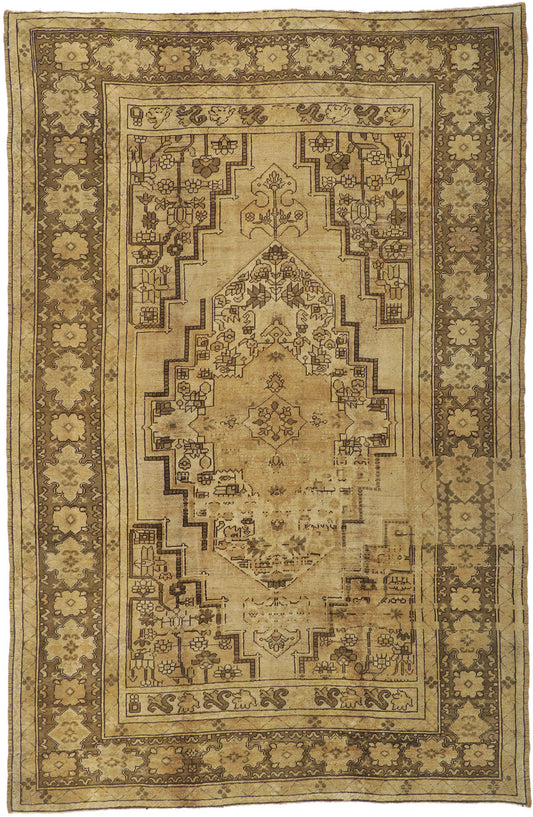 8 x 12 Vintage Turkish Oushak Rug 74073