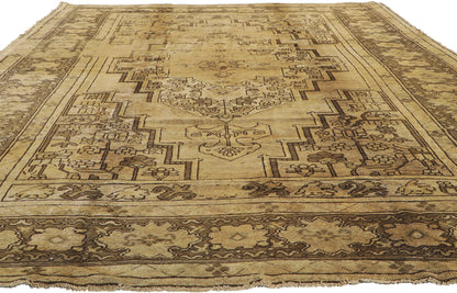8 x 12 Vintage Turkish Oushak Rug 74073