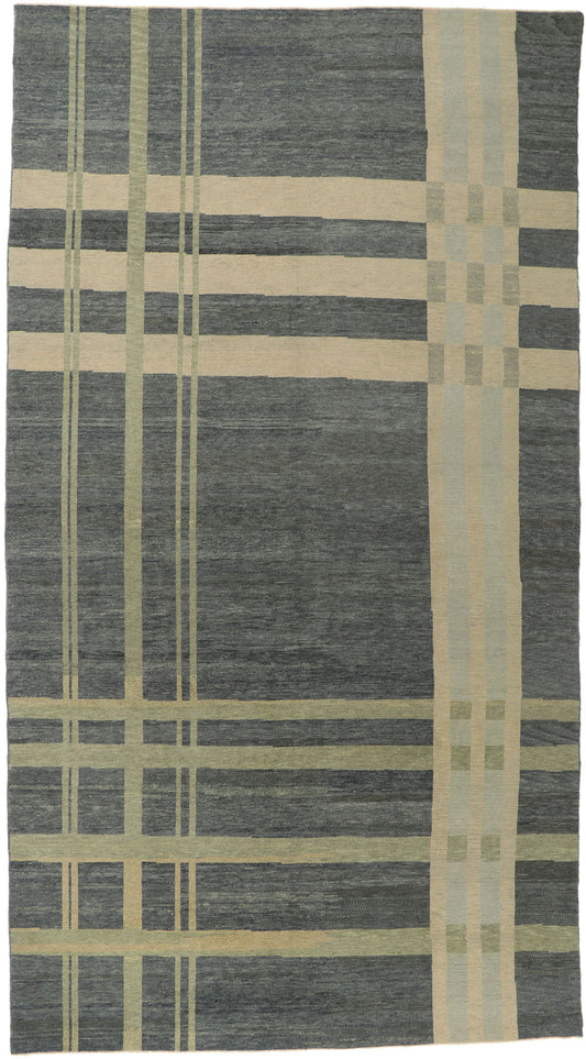 8 x 15 Neutral Plaid Tartan Rug 53804