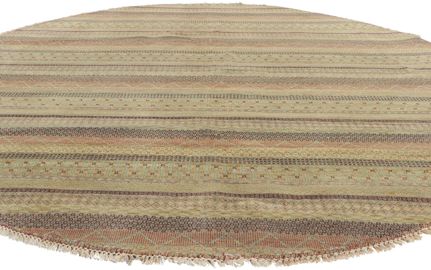8 x 8 Modern Striped Round Area Rug 30293