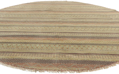 8 x 8 Modern Striped Round Area Rug 30293