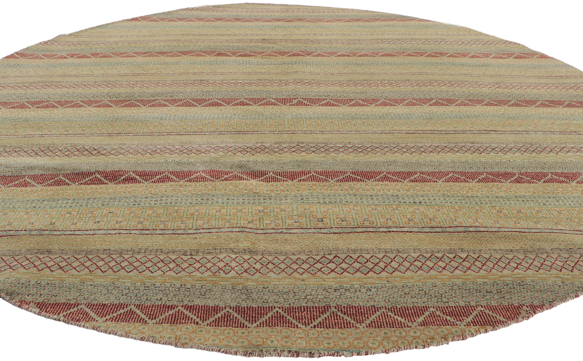 8 x 8 Round Striped Area Rug 30301
