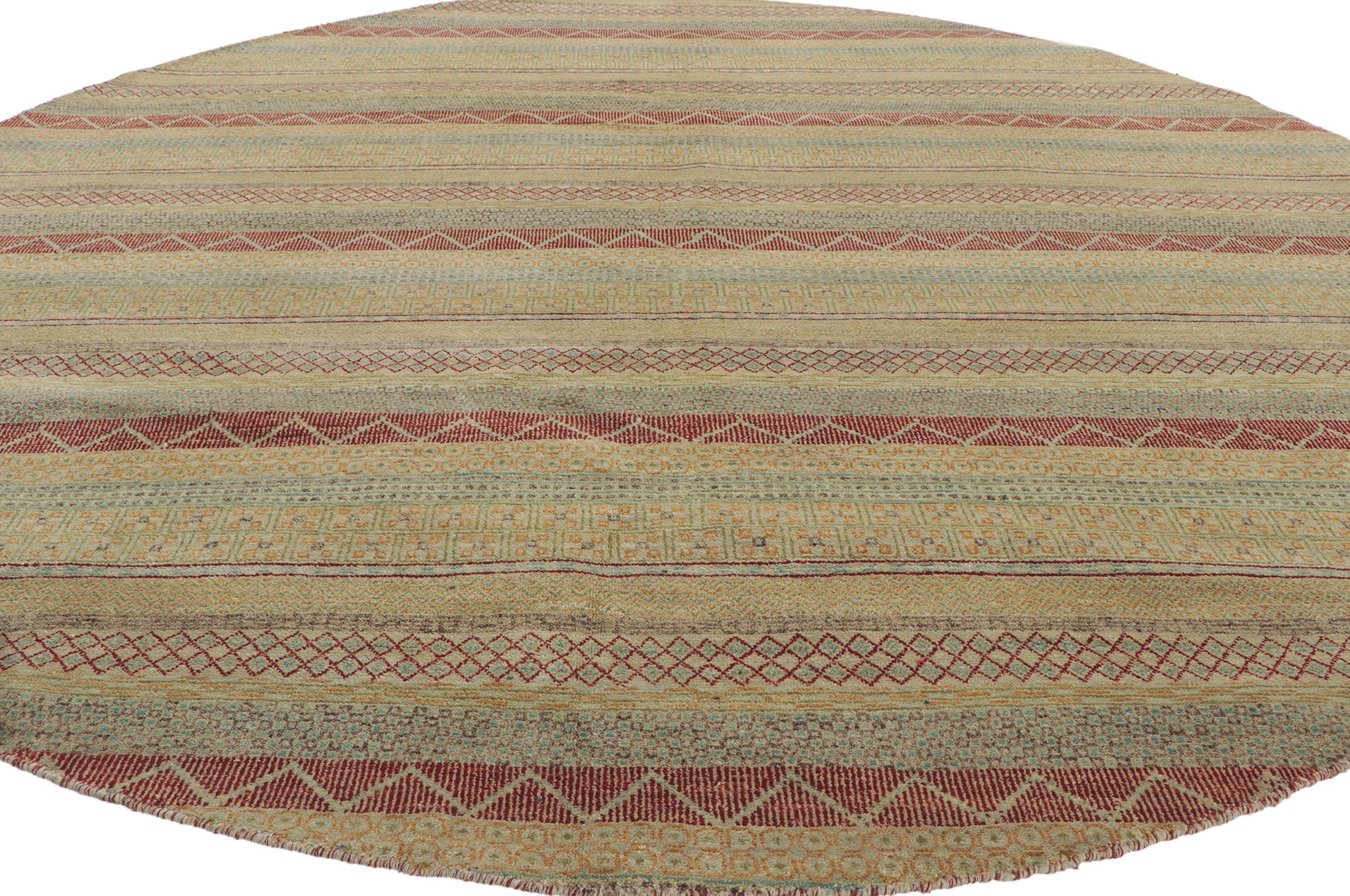 8 x 8 Round Striped Area Rug 30301