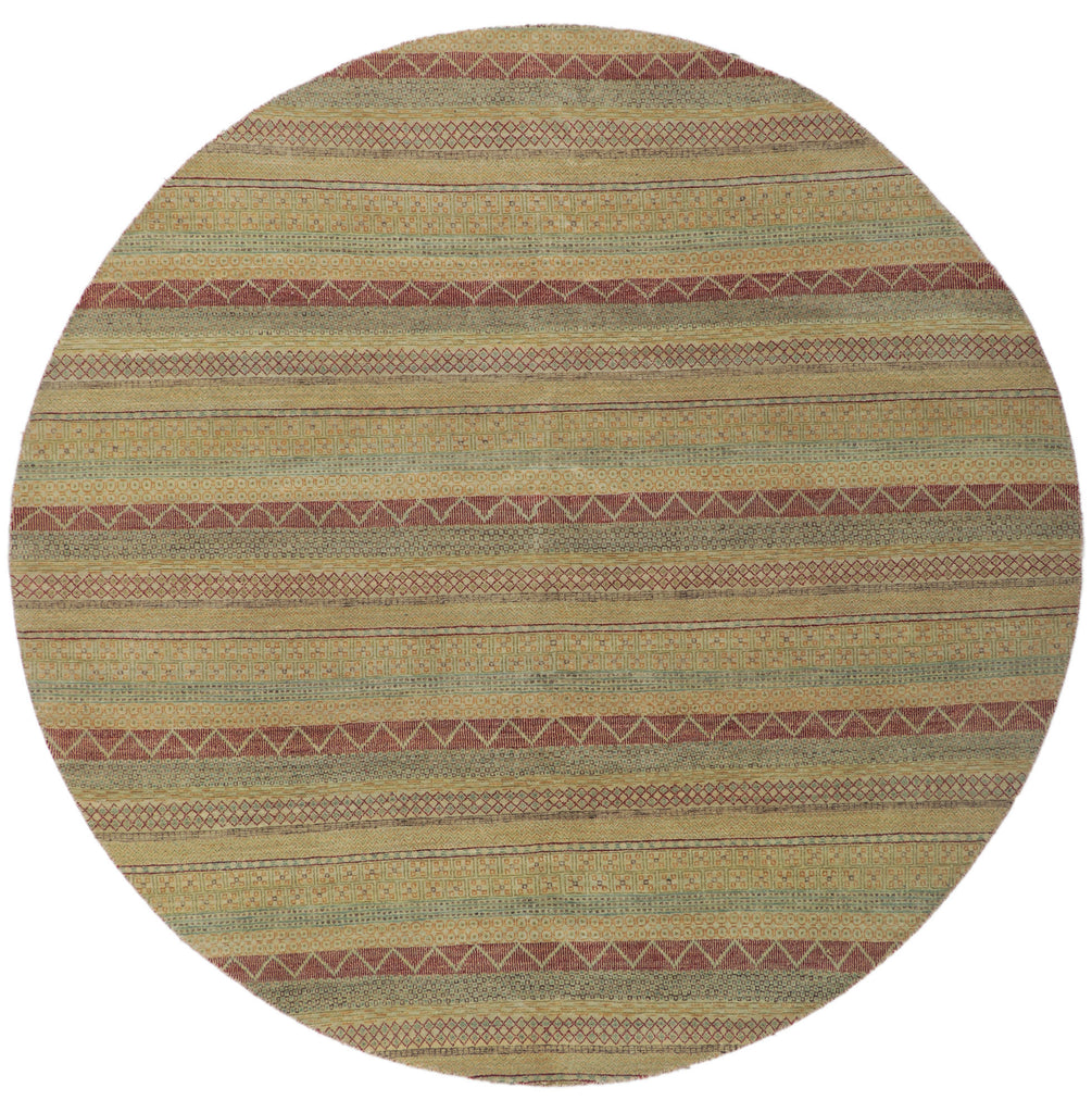 8 x 8 Round Striped Area Rug 30301