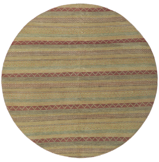 8 x 8 Round Striped Area Rug 30301
