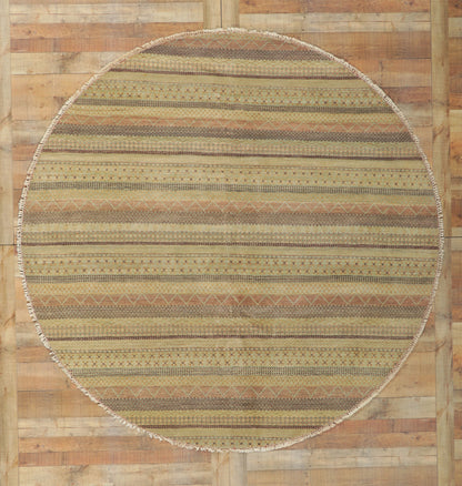 8 x 8 Modern Striped Round Area Rug 30293