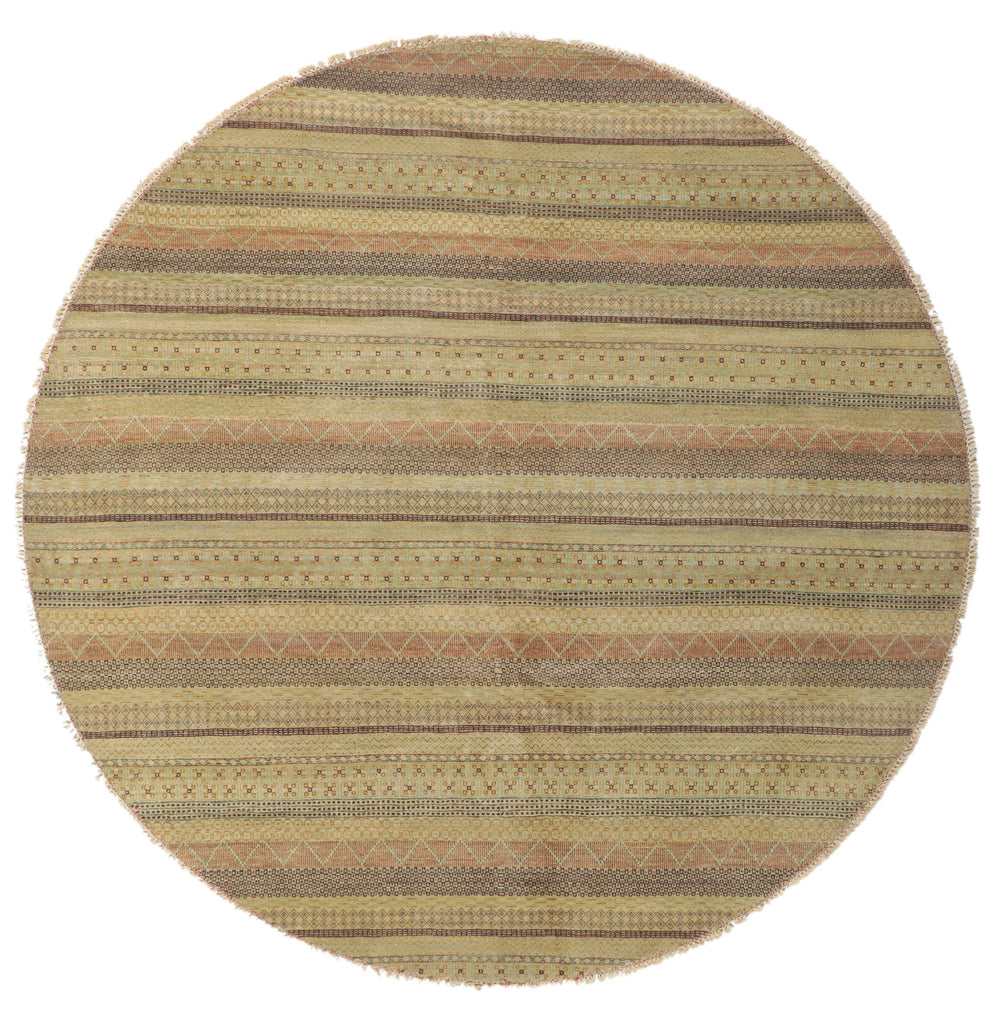 8 x 8 Modern Striped Round Area Rug 30293