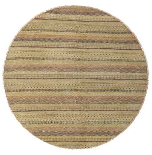 8 x 8 Modern Striped Round Area Rug 30293