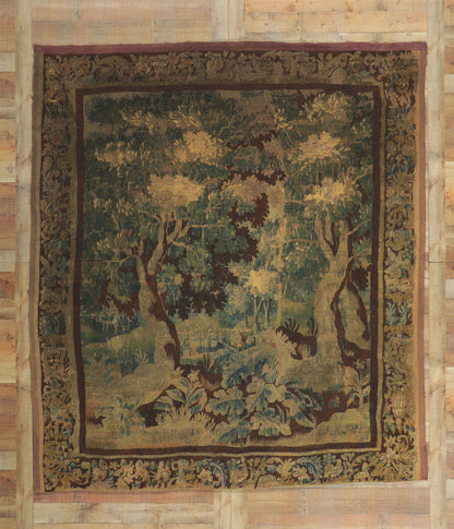 8 x 9 Antique French Verdure Tapestry 73146