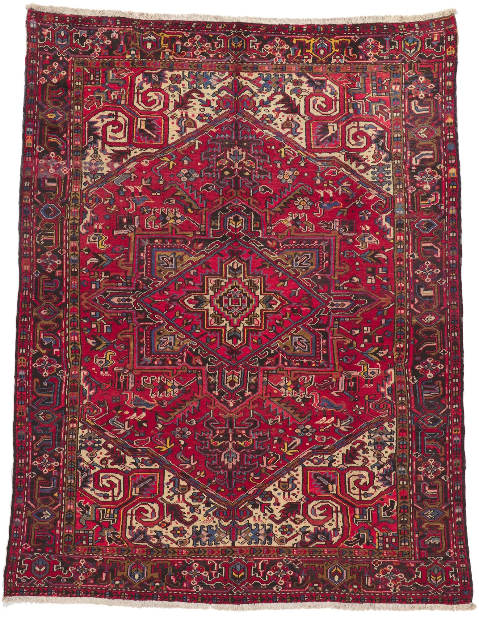 8 x 10 Vintage Persian Heriz Rug 76246