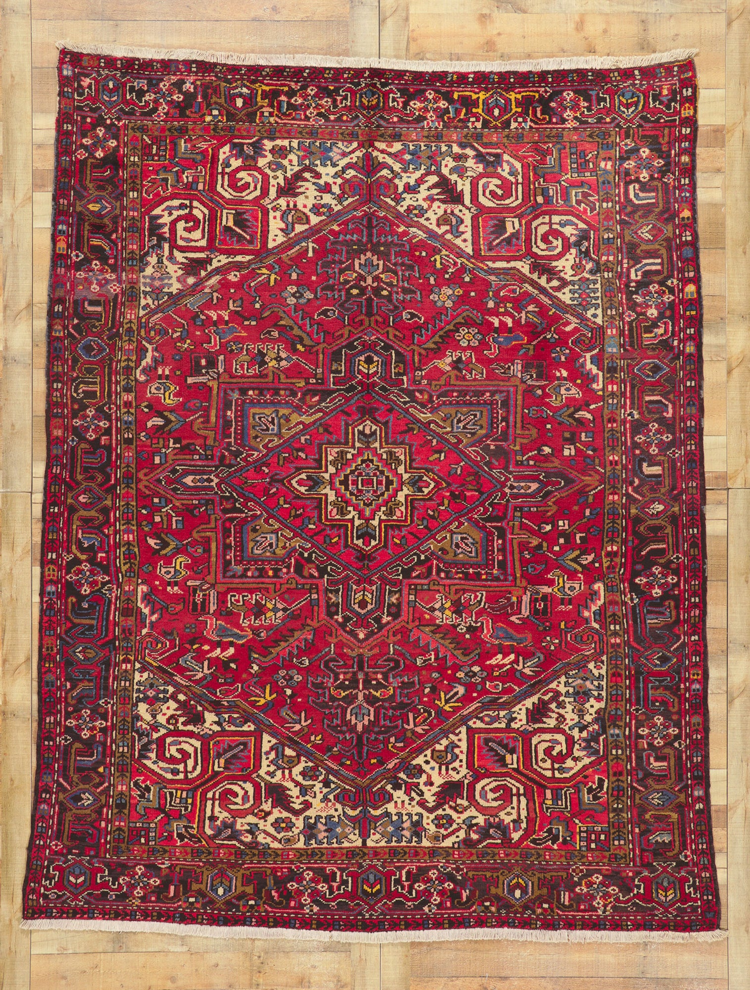 8 x 10 Vintage Persian Heriz Rug 76246