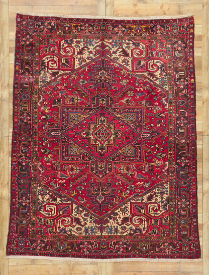 8 x 10 Vintage Persian Heriz Rug 76246
