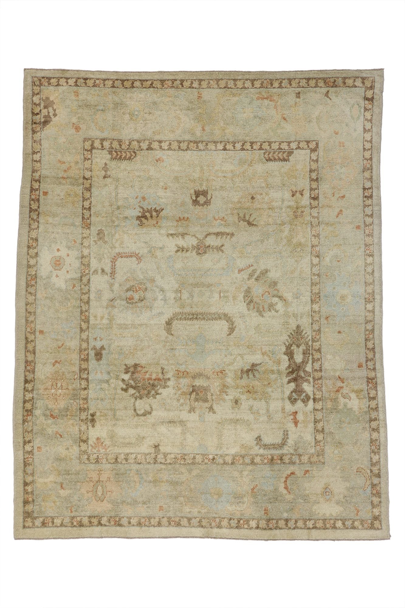 8 x 10 Earthy Turkish Oushak Rug 51628