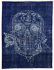 8 x 10 Vintage Blue Overdyed Skull Rug 80239