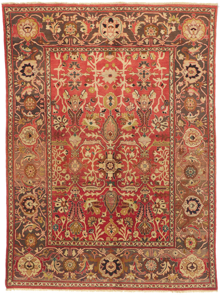 8 x 10 Vintage Indian Mahal Rug 76882