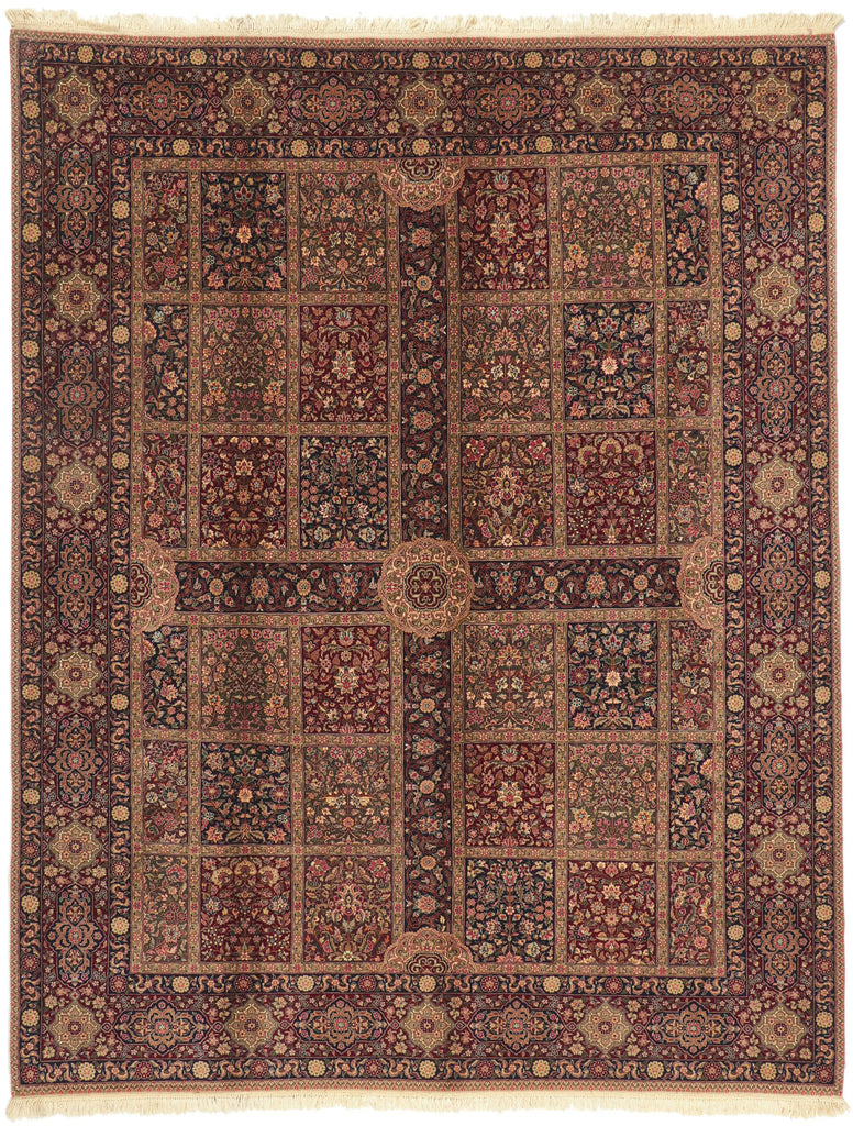 8 x 10 Vintage Pakistan Chaharbagh Rug 76846