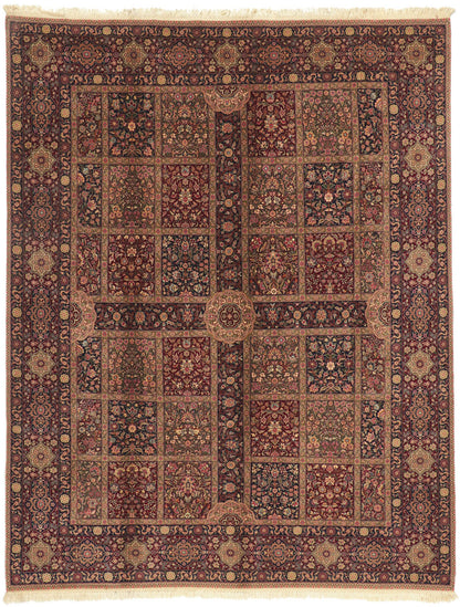 8 x 10 Vintage Pakistan Chaharbagh Rug 76846