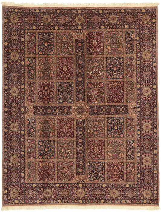 8 x 10 Vintage Pakistan Chaharbagh Rug 76846