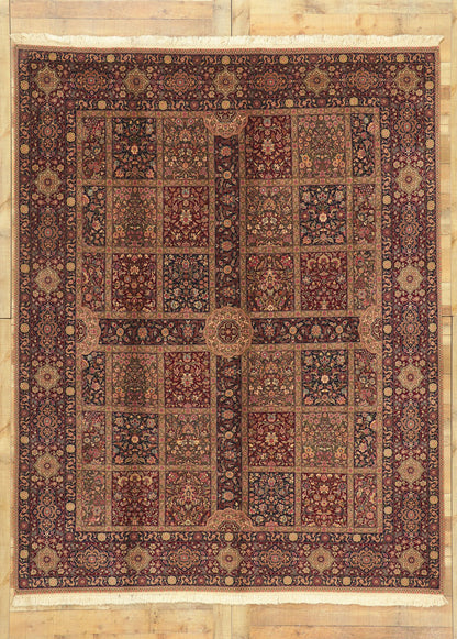 8 x 10 Vintage Pakistan Chaharbagh Rug 76846