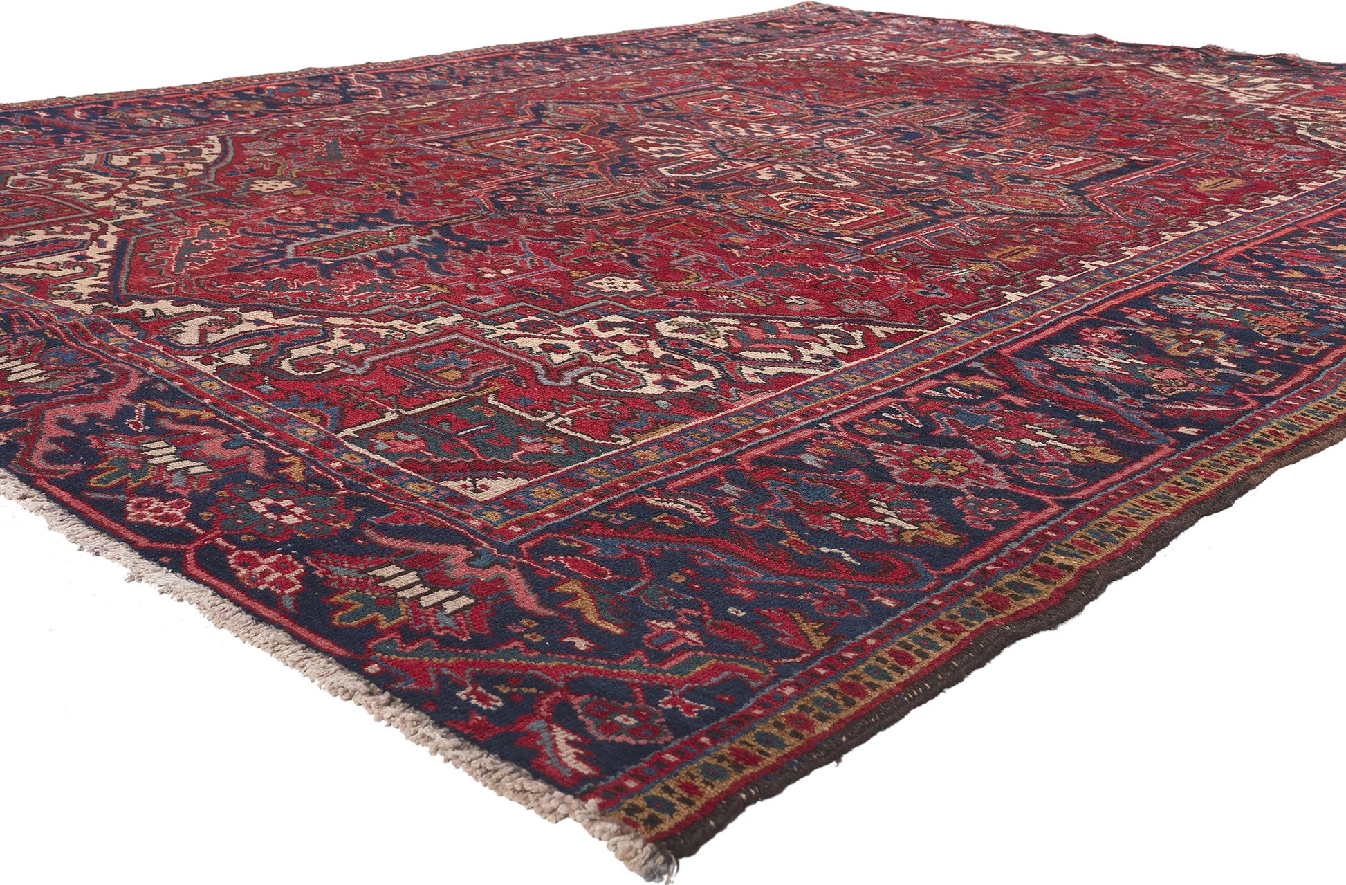 8 x 10 Vintage Persian Heriz Rug 78157