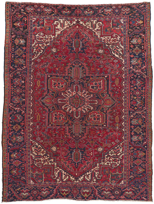 8 x 10 Vintage Persian Heriz Rug 78157