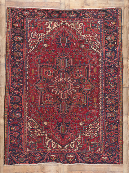 8 x 10 Vintage Persian Heriz Rug 78157