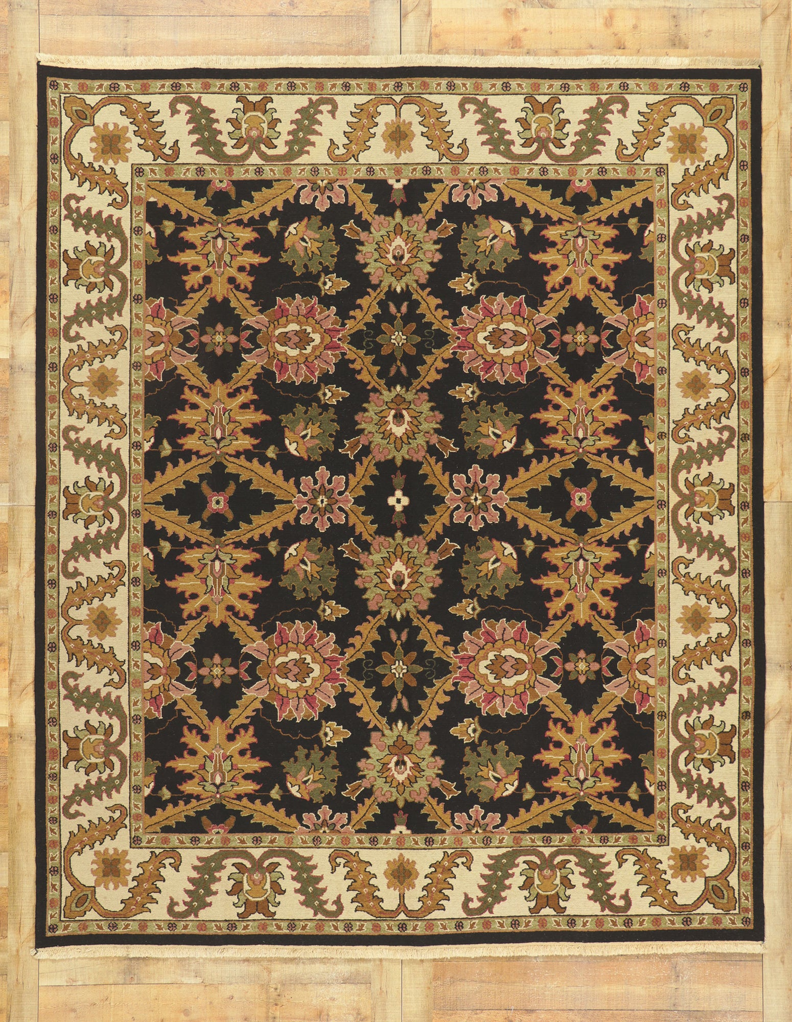 8 x 10 Vintage Indian Rug 74739